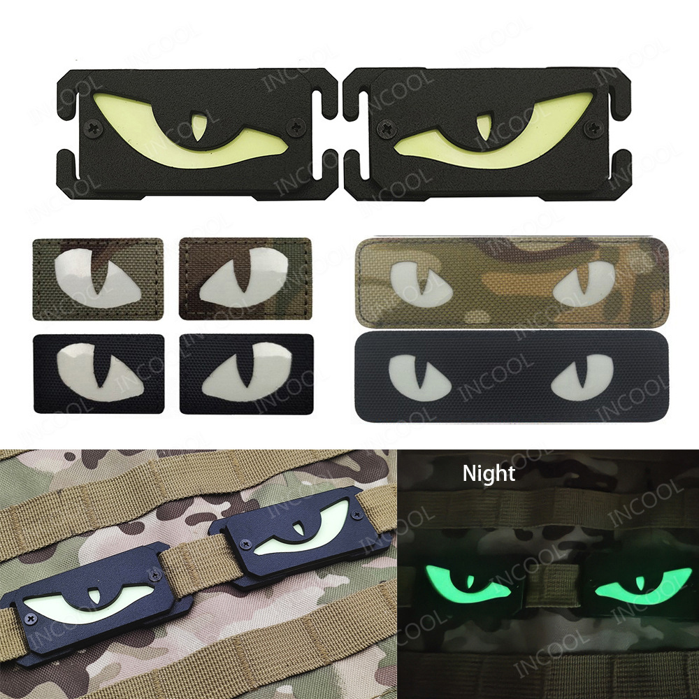 Hunting Blind Fabric - Cat Eyes Glow In Dark Patches