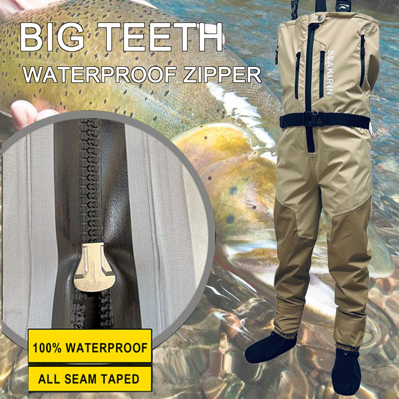 Fishing Waders Breathable - Zip-front Breathable Stout Chest Fishing Waders