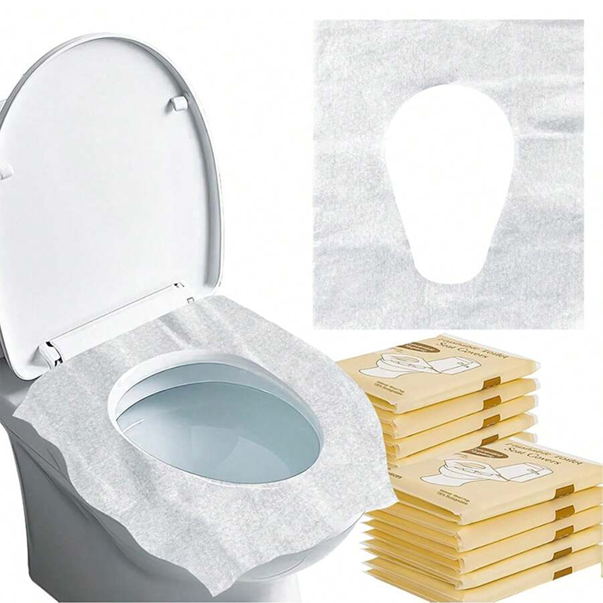 Outdoor Hunting Toilet - 50/20-Pack Disposable Sanitary Pads - Portable