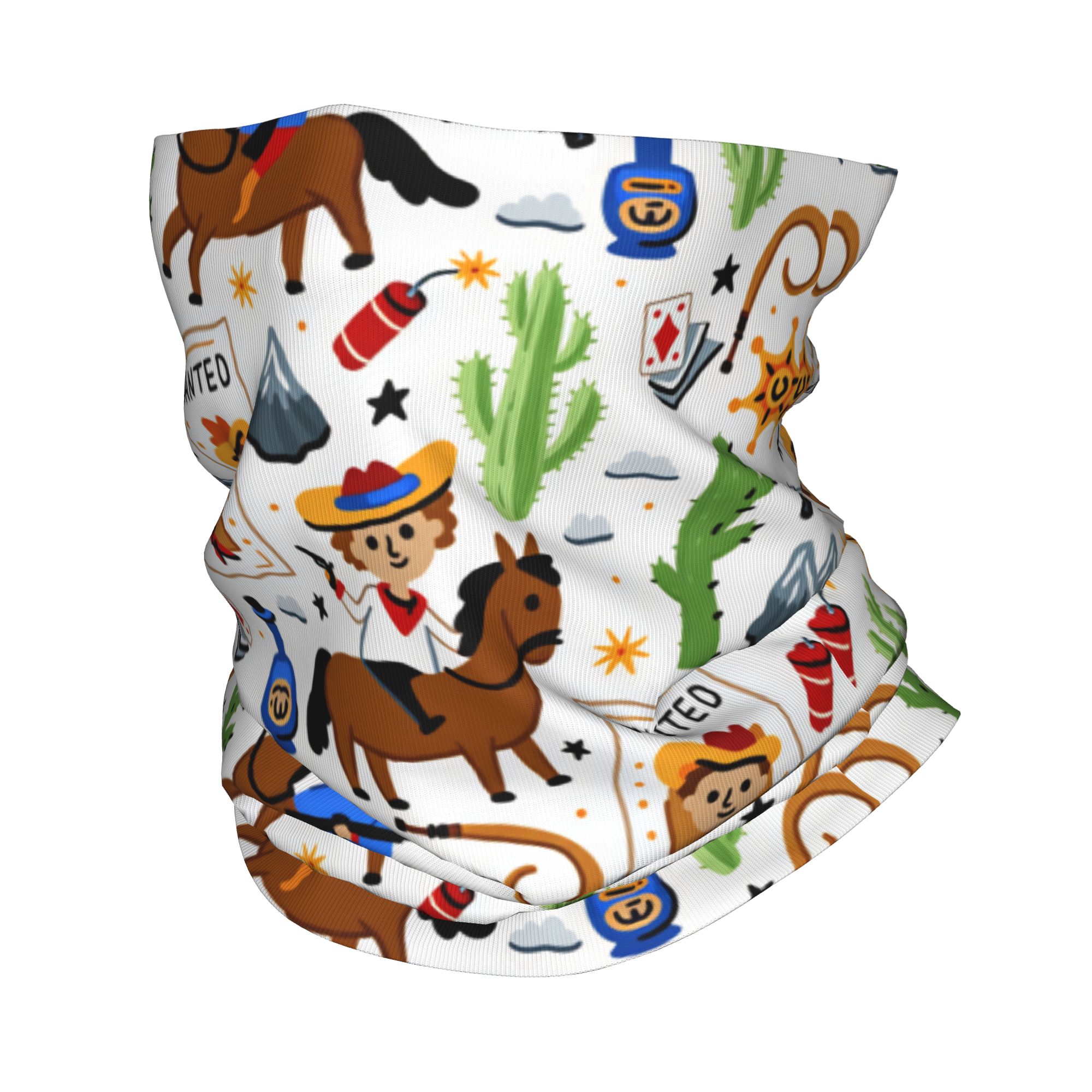 Hunting Fishing Outdoor - Cartoon Kids Western Cowboy Balaclava Hunting