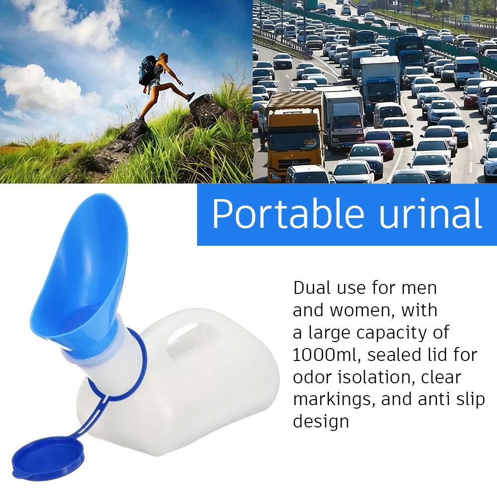 Outdoor Hunting Toilet - 1000ML Plastic Unisex Portable Mobile Urinal