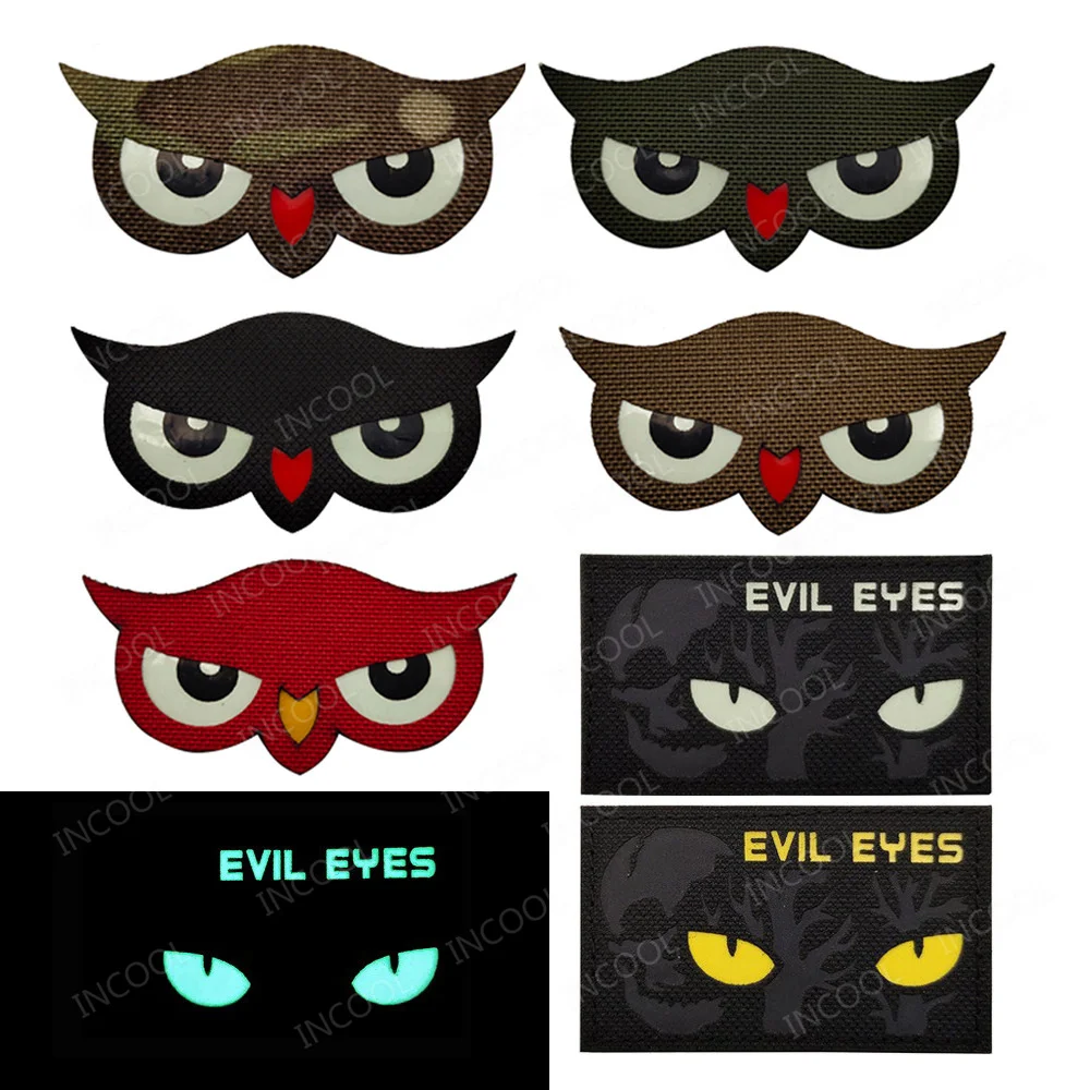Cat Eyes Glow In Dark Patches  - Hunting Blind Fabric ulasan dan harga
