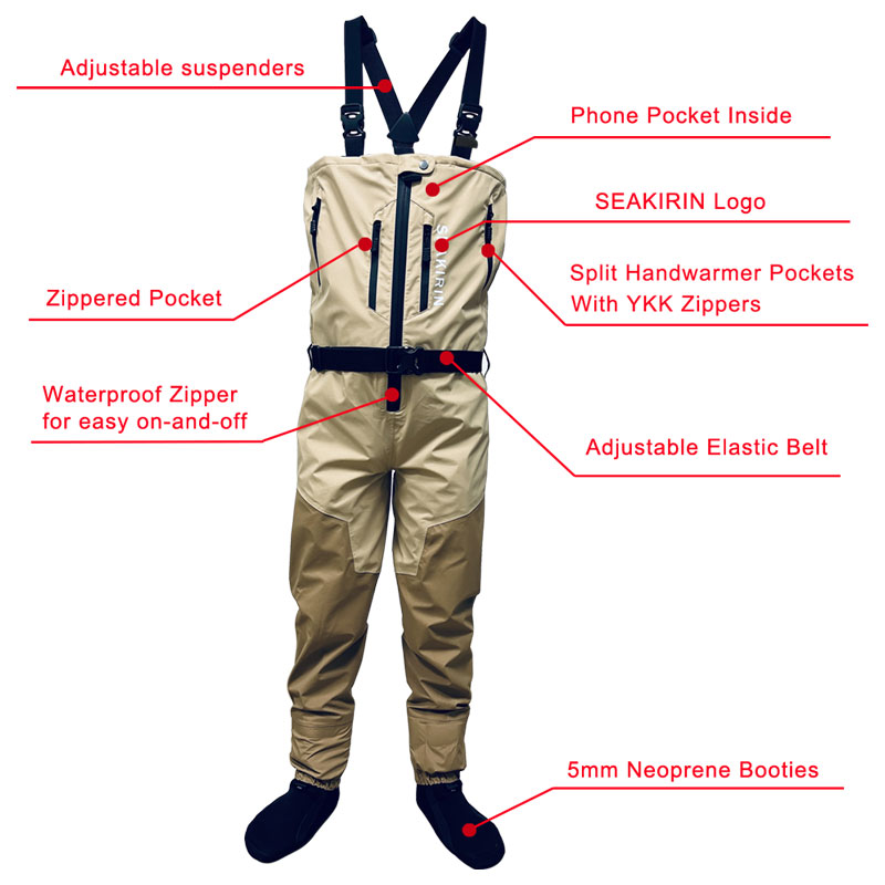 Zip-front Breathable Stout Che - Fishing Waders Breathable ulasan dan harga