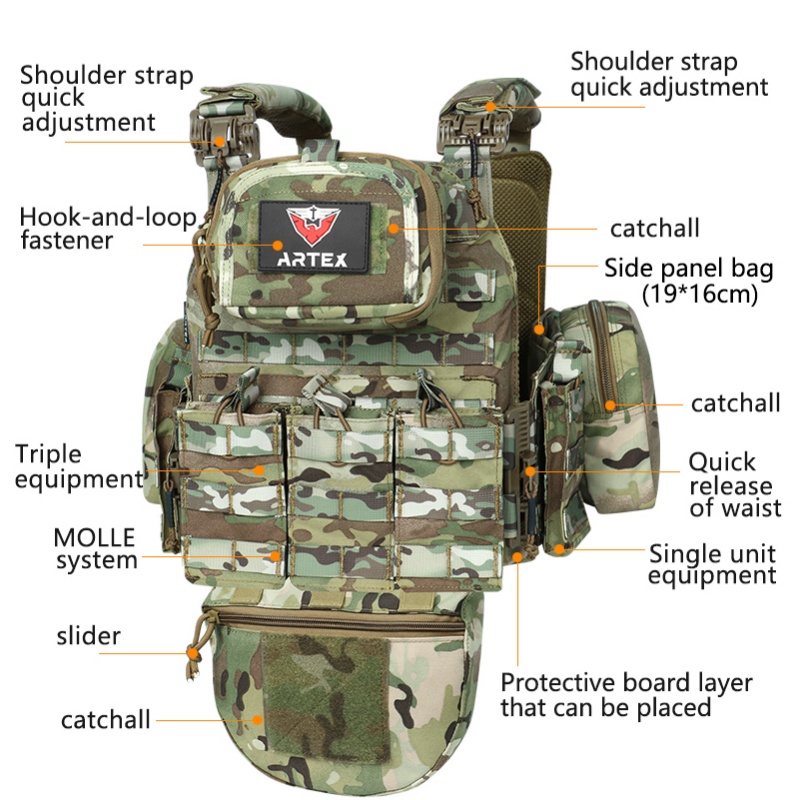 Tactical Vest 6094 Fast detach - Hunting Outdoor Gear ulasan dan harga