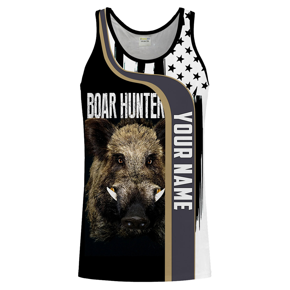 Custom Name Boar Hunter Tank T - Hunting Dog Outdoor ulasan dan harga