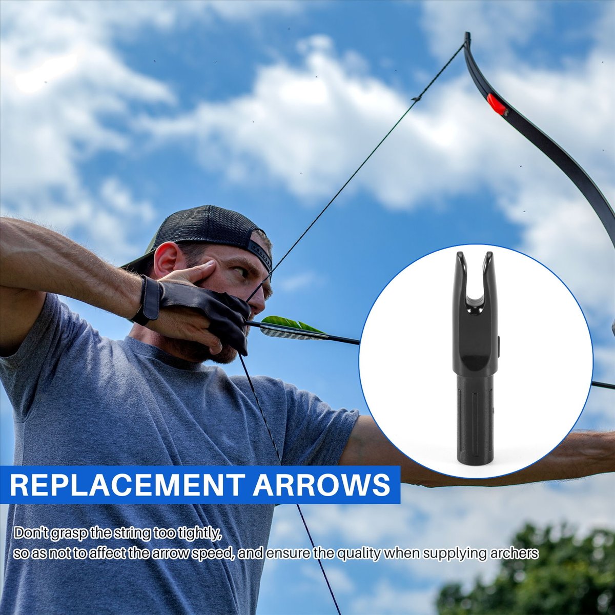 60 Pack Archery Arrows Nock ID - Hunting Bow Compound ulasan dan harga