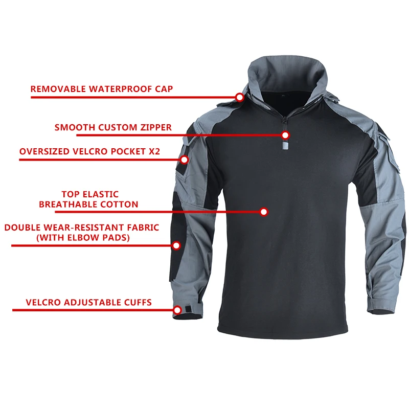 Men Outdoor Tactical Camo Unif - Outdoor Hunting Outfit ulasan dan harga