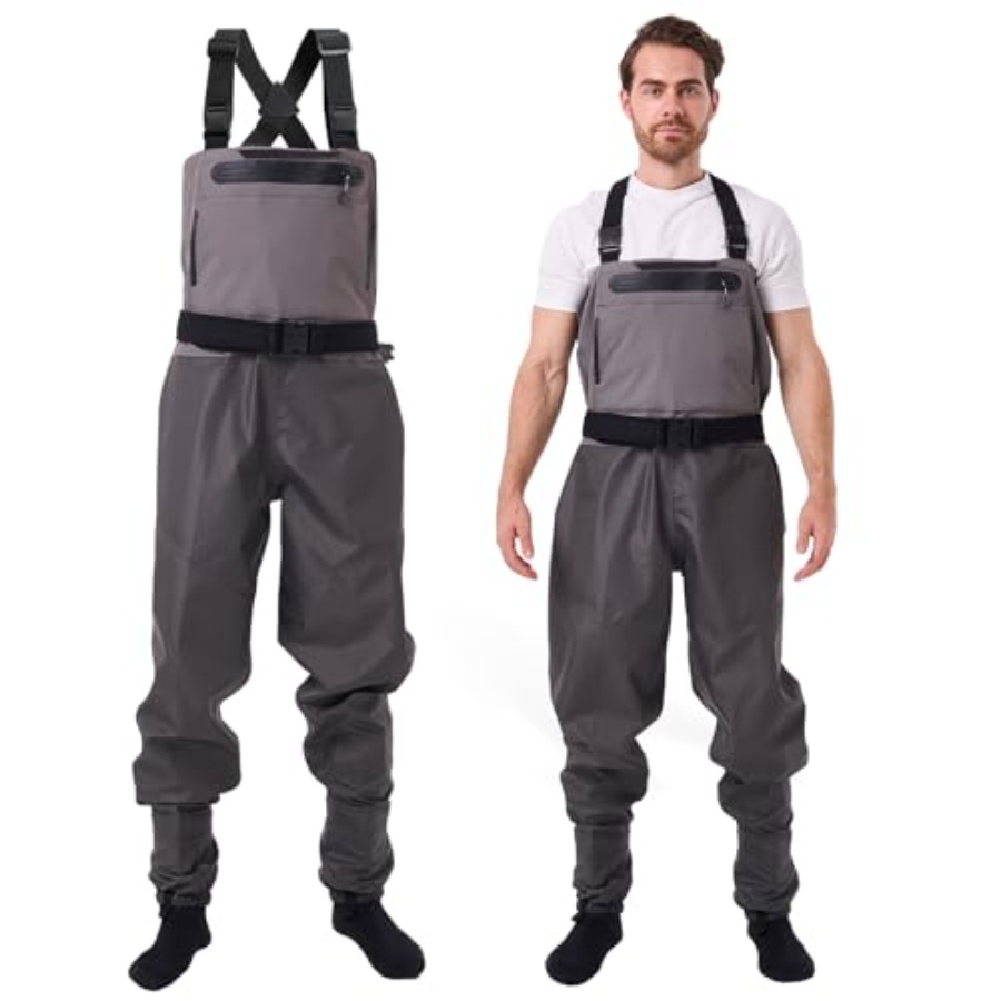 Fishing chest wader with stock - Fishing Waders Breathable ulasan dan harga