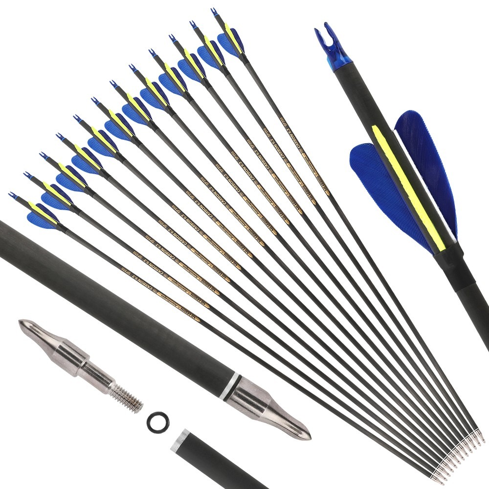 Carbon Arrows 32 Inch Spine 50 - Hunting Bow Compound ulasan dan harga