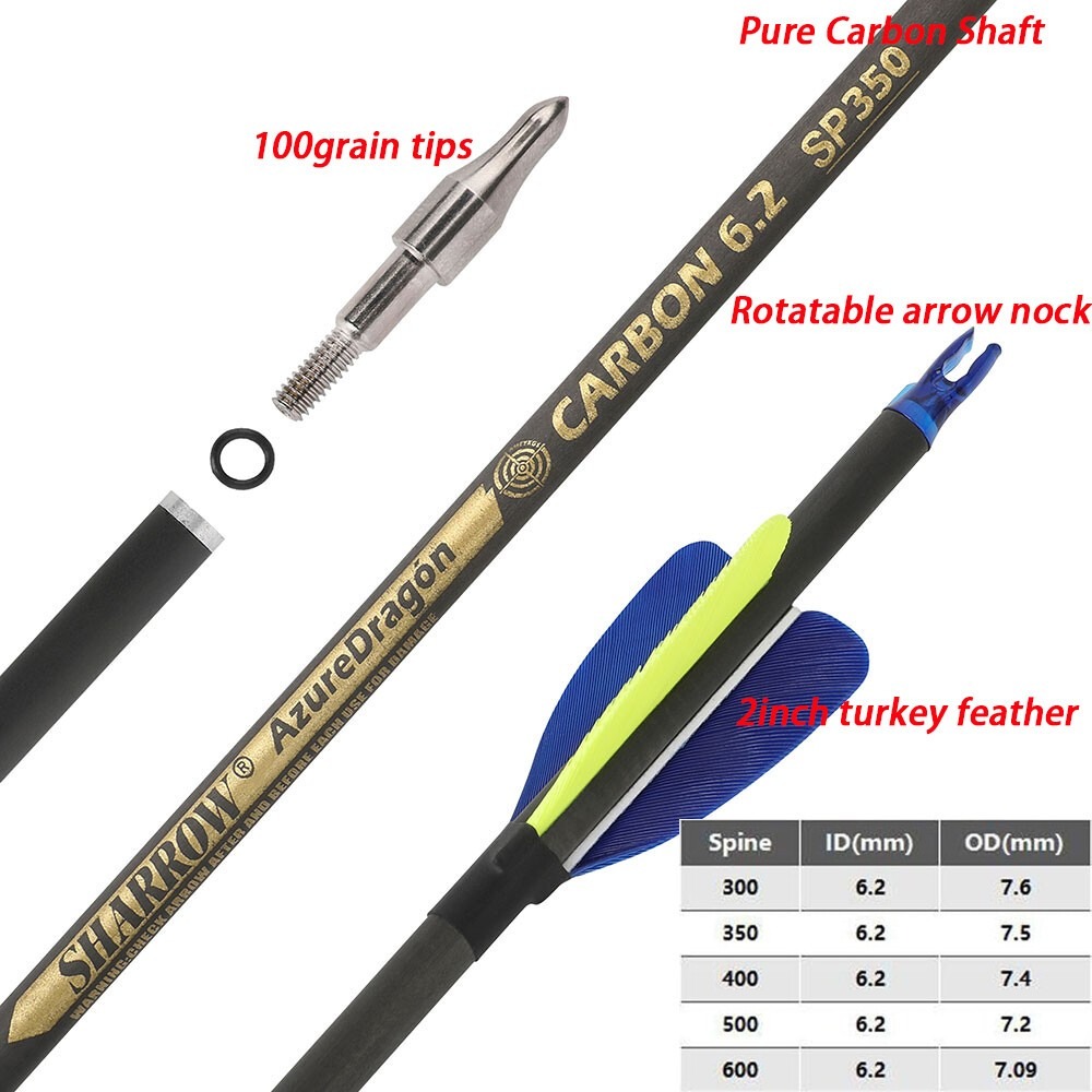 Carbon Arrows 32 Inch Spine 50 - Hunting Bow Compound ulasan dan harga